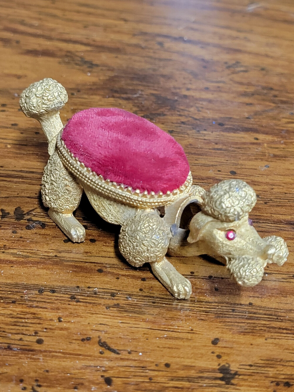 1950s Vintage Florenza Bobble Head Poodle Dog Pin Cushion